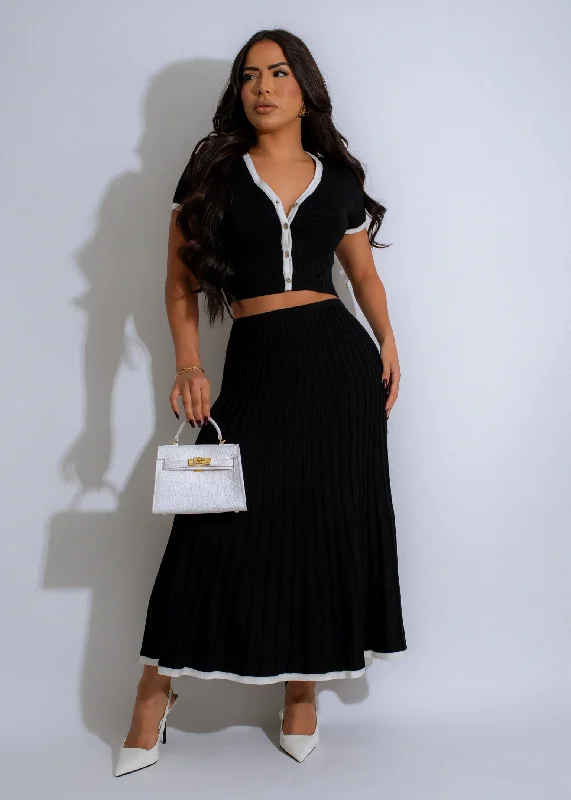 The Most Wanted Skirt Set Black