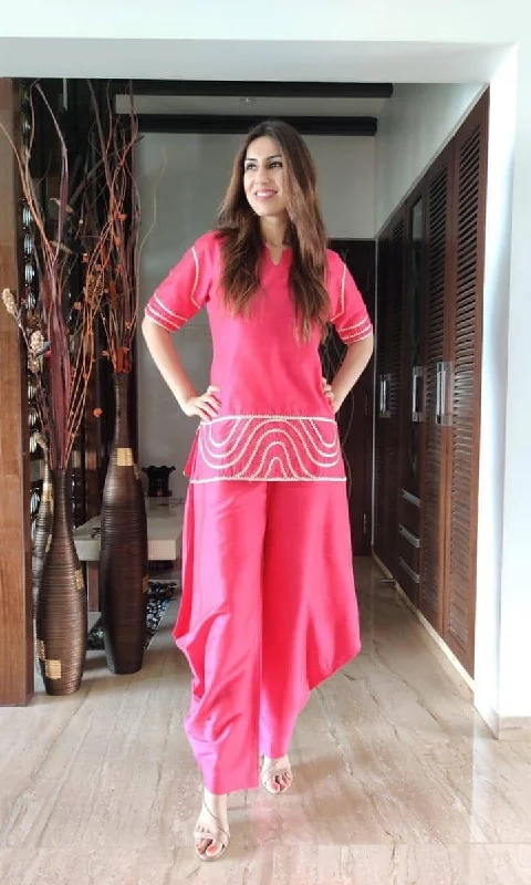 Pink Punjabi Pant Set