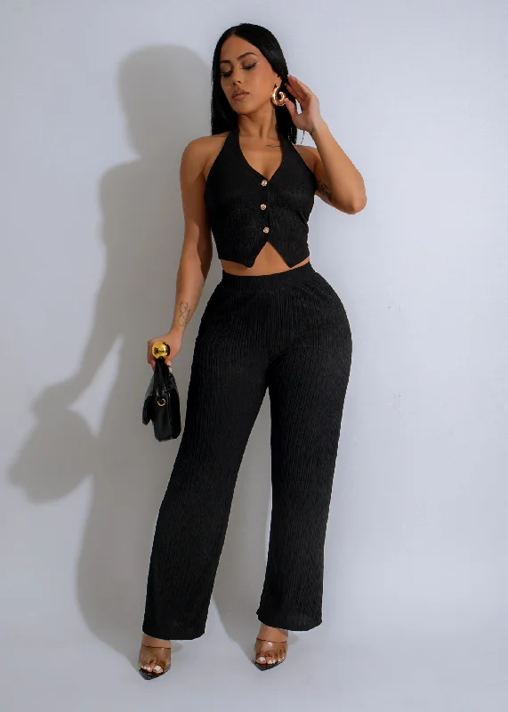 Like A Princess Pant Set Black