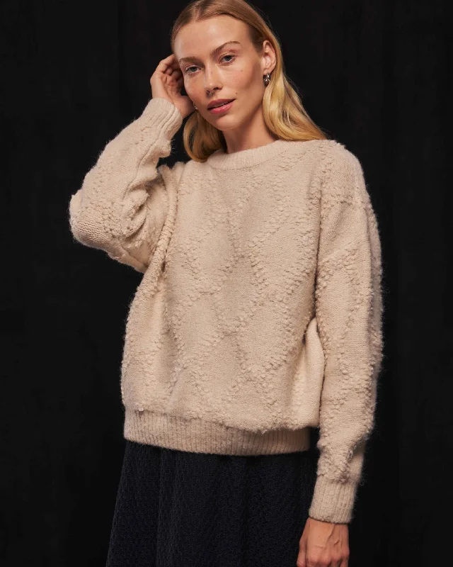 Women's Textured Crew Sweater