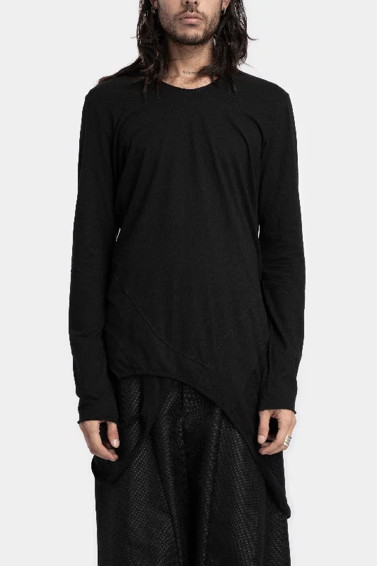 Long sleeve straps T-Shirt, Black