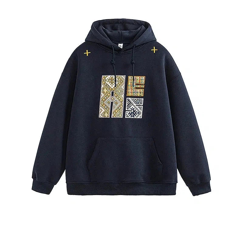 Embroidered Hooded Sweatshirt