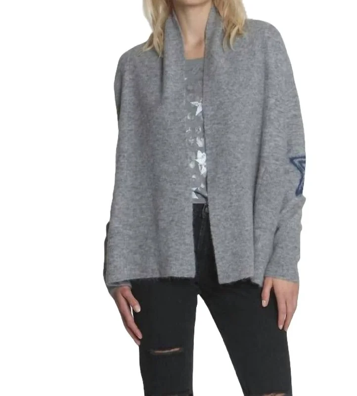 Bella Cozy Cardigan In Grey