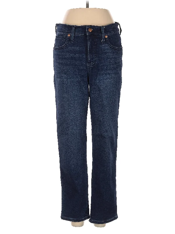 Mid-Rise Straight-leg Jeans in Dark Wash