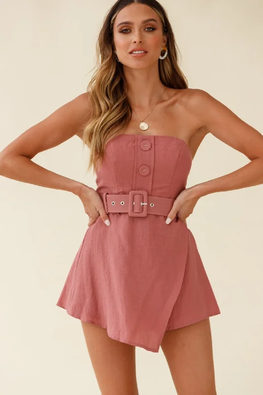 Erika Bandeau Skort Romper Brown