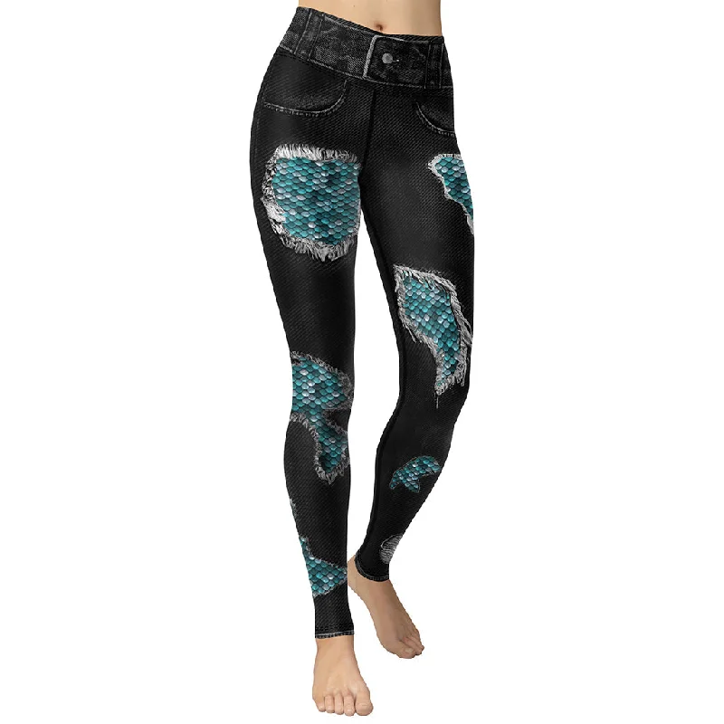 Mermaid Scales Yoga Leggings