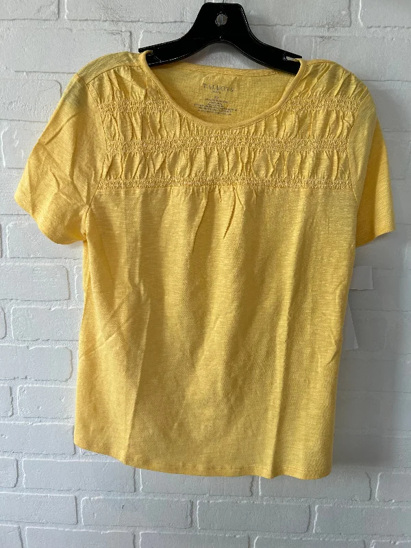 Yellow Top Short Sleeve Basic Talbots, Size M