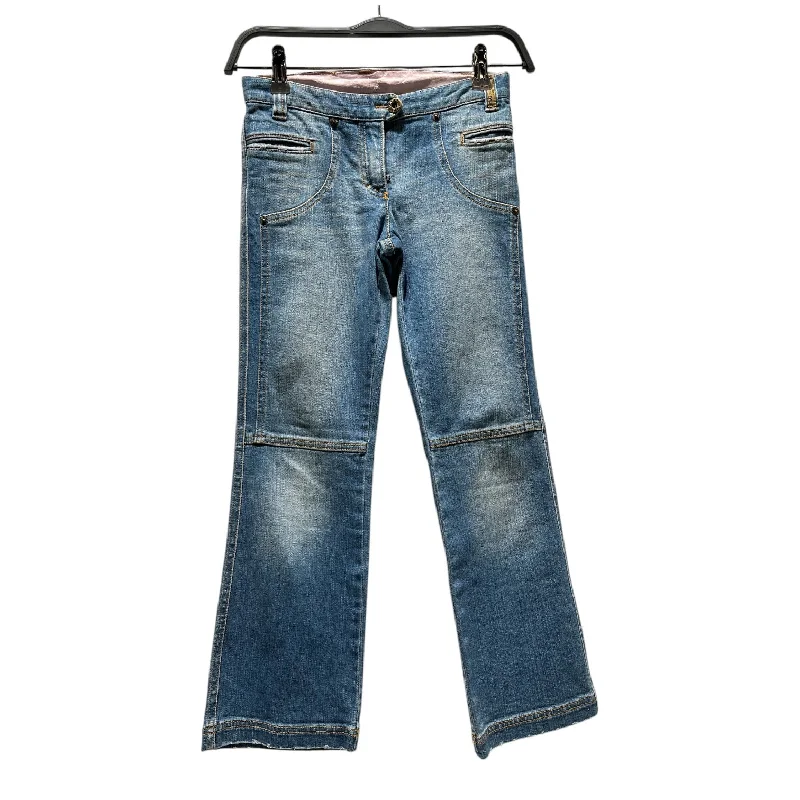 D&G JUNIOR/Straight Pants/8/Cotton/BLU/DOUBLE KNEE