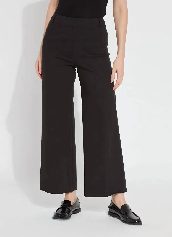 Erin Hi Waist Wide Leg Denim Pants In Midtown Black